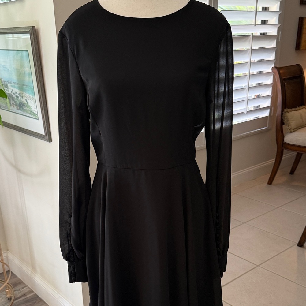 Lula’s Elegant Black Long Sleeve Dress